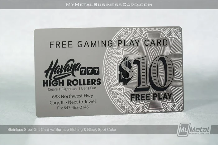 My Metal Business Card |&nbsp;Stainless Steel Gift Card Surface Etching Black Color Havana