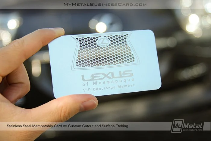 My Metal Business Card |&nbsp;Stainless Steel Membership Card With Cutout Car Grill 20305