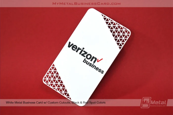 My Metal Business Card |&nbsp;White Metal Business Card Cutouts Black Red Colors Verizon
