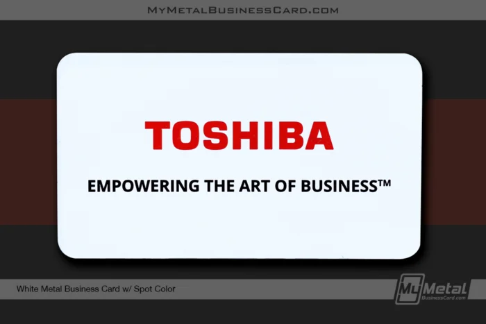 My Metal Business Card |&nbsp;White Metal Business Card Spot Color Toshiba1